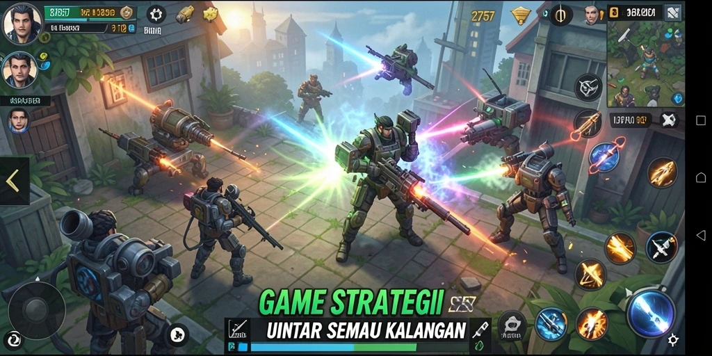 Tangkapan layar gameplay dari 2757 menunjukkan pertempuran strategi yang mendebarkan.
