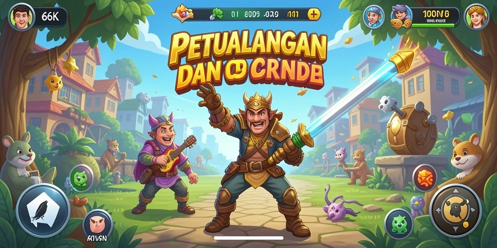 Tampilan gameplay menarik dari game Arcade 66K.