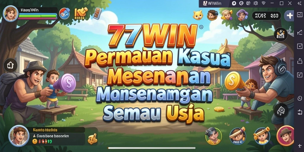 Tangkapan layar utama 77WIN menampilkan gameplay kasual yang seru.