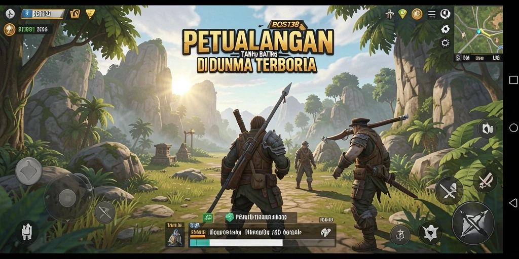 Tangkapan layar utama dari gameplay <strong>BOS138</strong> yang menampilkan dunia terbuka yang luas dan indah.
