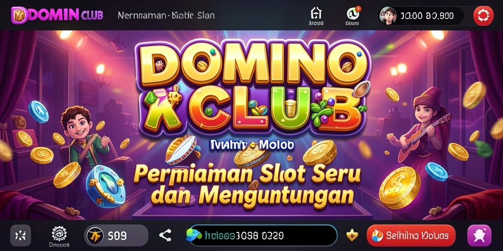 Tampilan gameplay menarik dari DOMINOCLUB dengan berbagai tema slot.