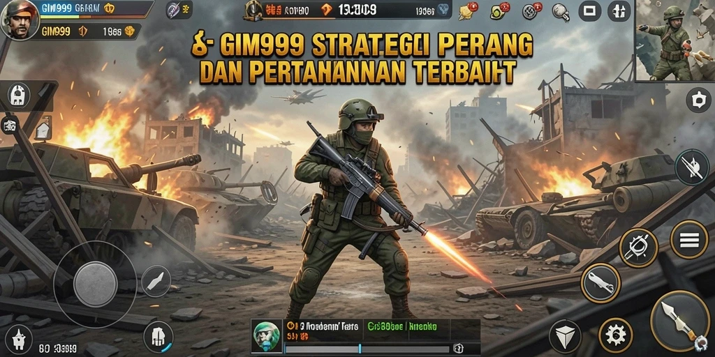 Tampilan gameplay yang menegangkan dalam GIM999 yang penuh strategi.
