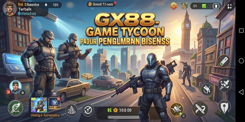 Screenshot GX88 menunjukkan gameplay menarik dalam membangun bisnis.