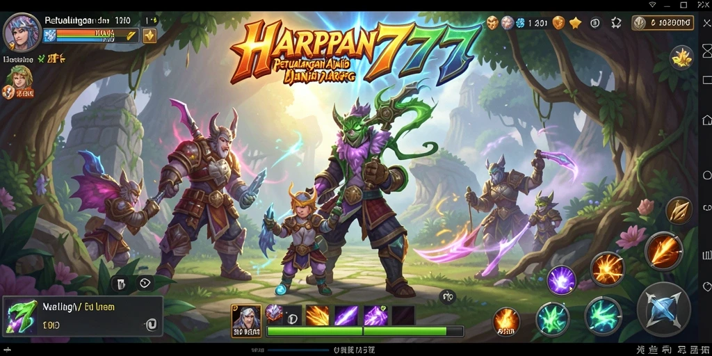Tampilan gameplay seru dan mendebarkan dari HARAPAN777 ARPG.