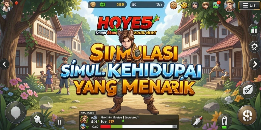 Tampilan gameplay HOYE55 dengan pengalaman simulasi kehidupan yang menarik.