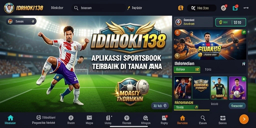 Tampilan interaktif aplikasi IDRHOKI138 saat bertaruh pada olahraga.