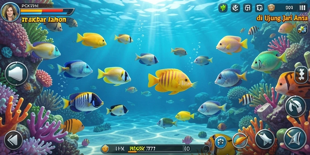 Screenshot gameplay Tembak Ikan PCX777 yang seru dan menantang.