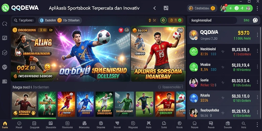 Screenshot utama QQDEWA menampilkan pengalaman taruhan olahraga yang interaktif.