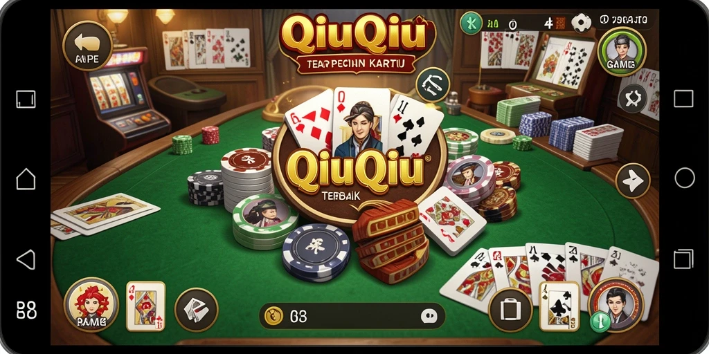 Screenshot gameplay RP8 menunjukkan keseruan permainan QiuQiu.