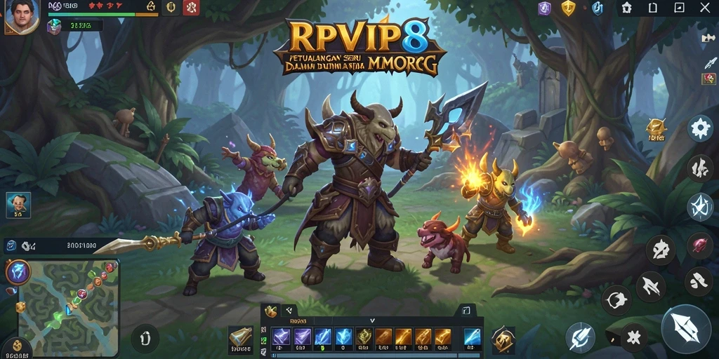 Tampilan gameplay RPVIP8 yang menawan dalam pertempuran MMORPG.