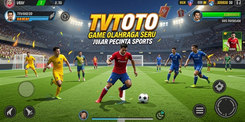 Tangkapan layar dari gameplay TVTOTO yang menampilkan aksi olahraga mendebarkan.